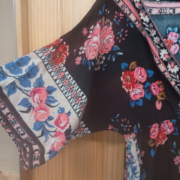 ANTHROPOLOGIE FLYING TOMATO LADIES WOMENS LARGE LG L BOHEMIAN SPRING MAXI DRESS - Picture 2 of 4